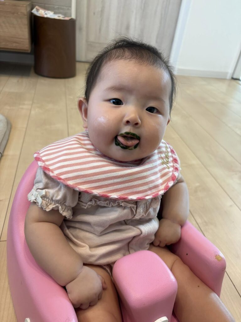 ほうれん草を食べた娘さん②（＠yoshimi__09さんより提供）