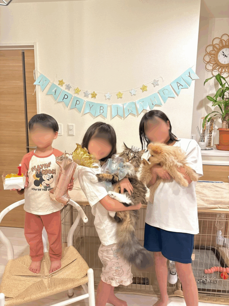 1歳の誕生日を迎えたとき（@fuuboo30さんより提供）