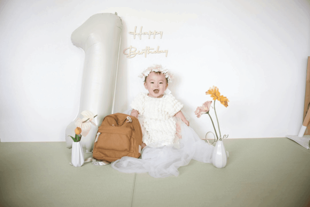 1歳を迎えた妹さん（@syk.71さんより提供）