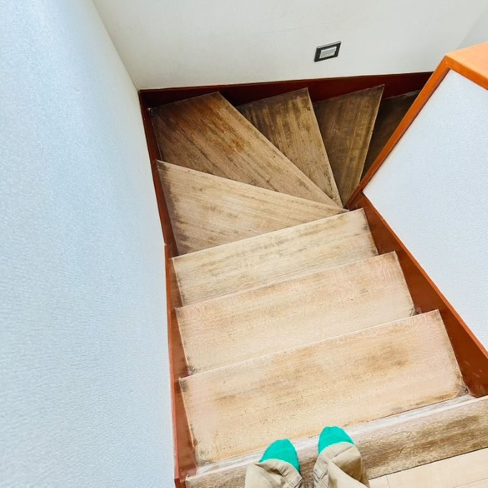 当日朝の階段（＠takaoka.aiさんより提供）