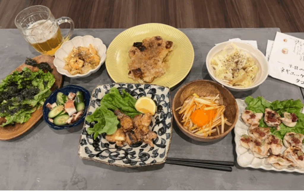 実際に2人で作った料理（@omisosooさんより提供）