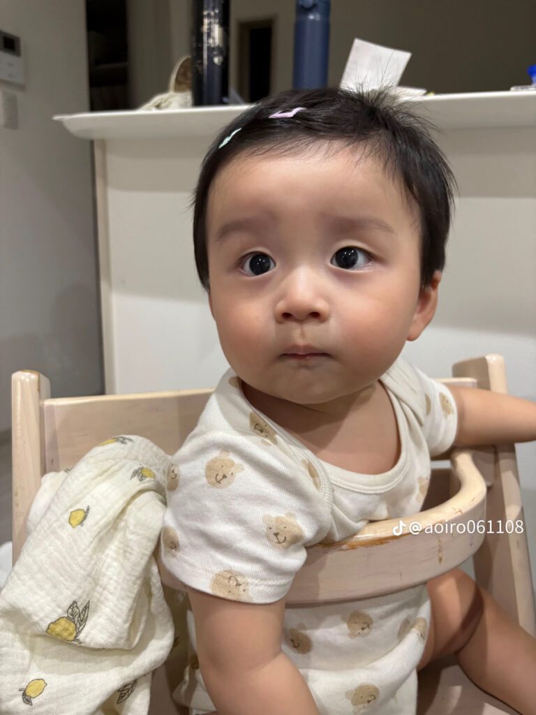 生後9ヶ月の成長②（＠aoiro061108さんより提供）