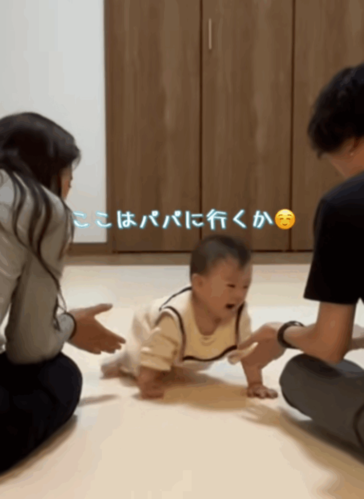 パパさんのもとへ！（@sorachan8120さんより提供）