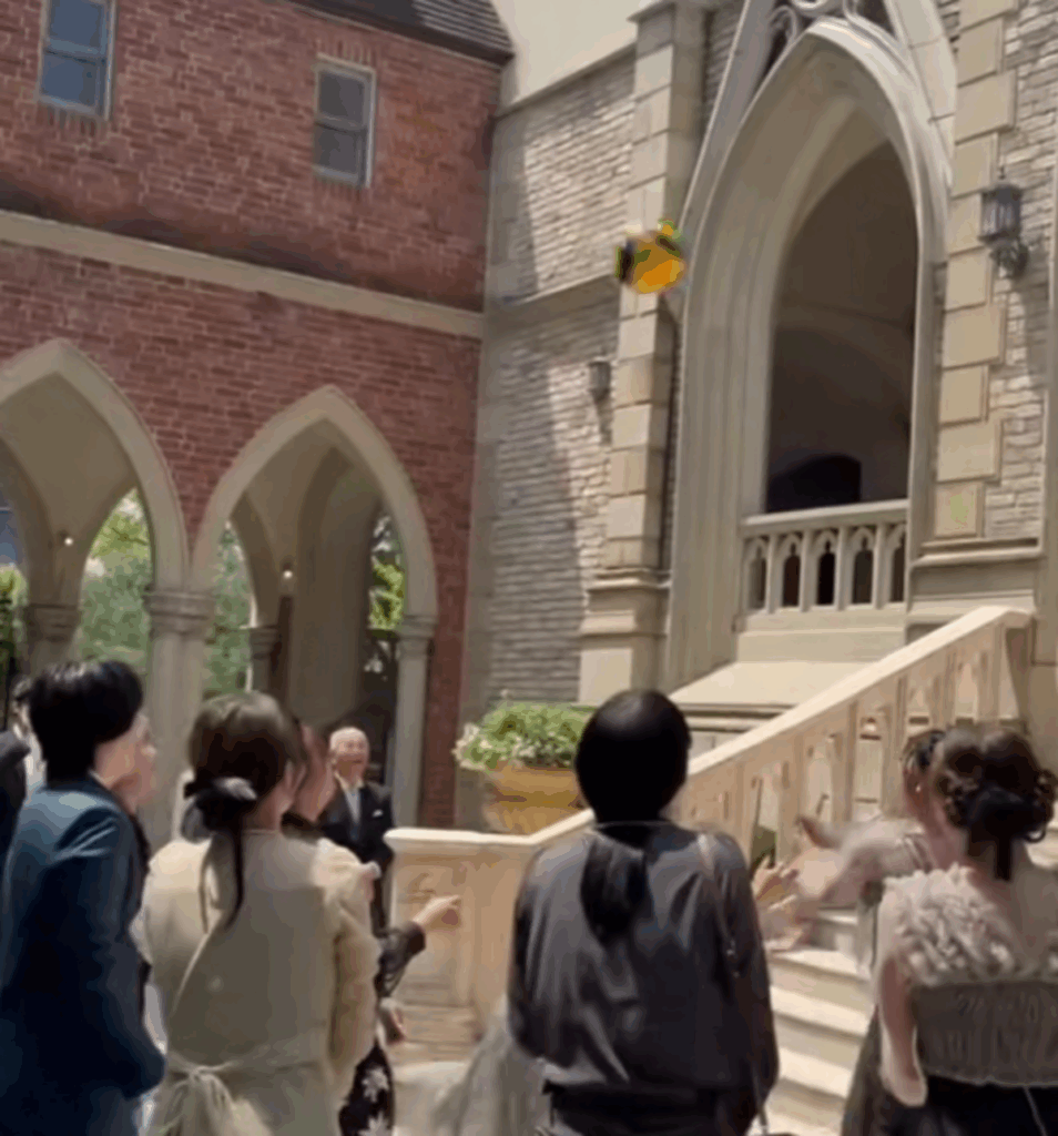 上手にボールをトスする友人たち（@kanayan2626さんより提供）