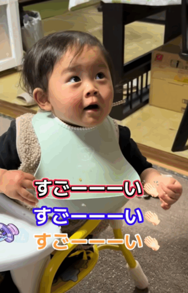 完食できたことを褒められると…！？（@ryooo.keeeiさんより提供）