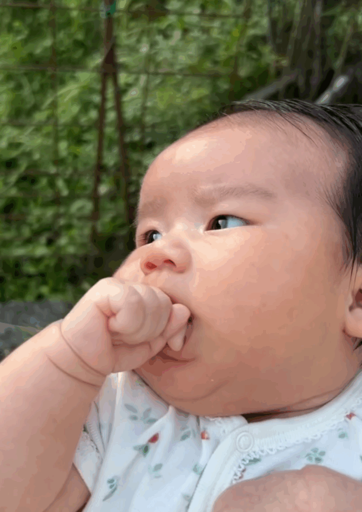 パパさんとの初対面（@kirokubitoさんより提供）