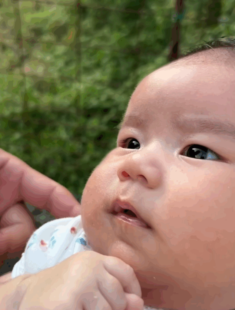 初めて見るパパさんに…（@kirokubitoさんより提供）