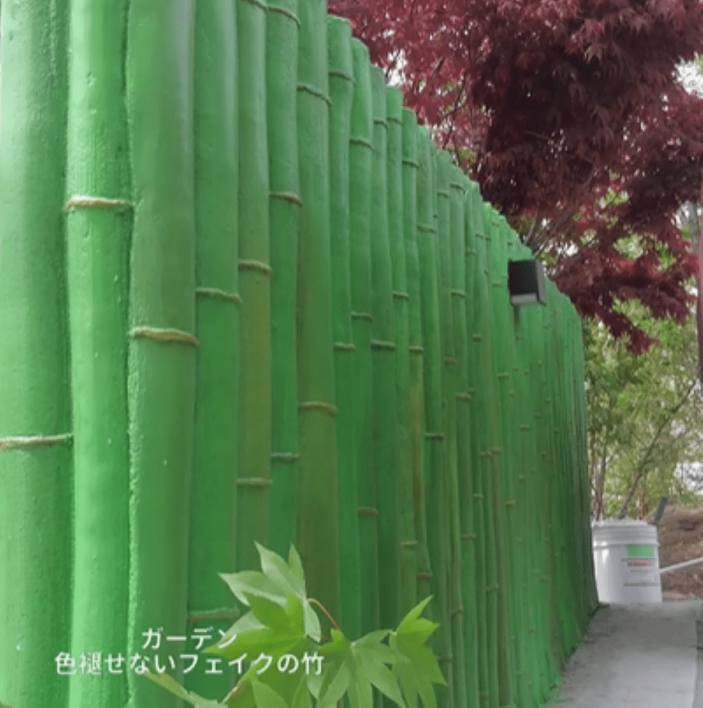 モルタル作品・フェイクの竹（＠all.riversさんより提供）