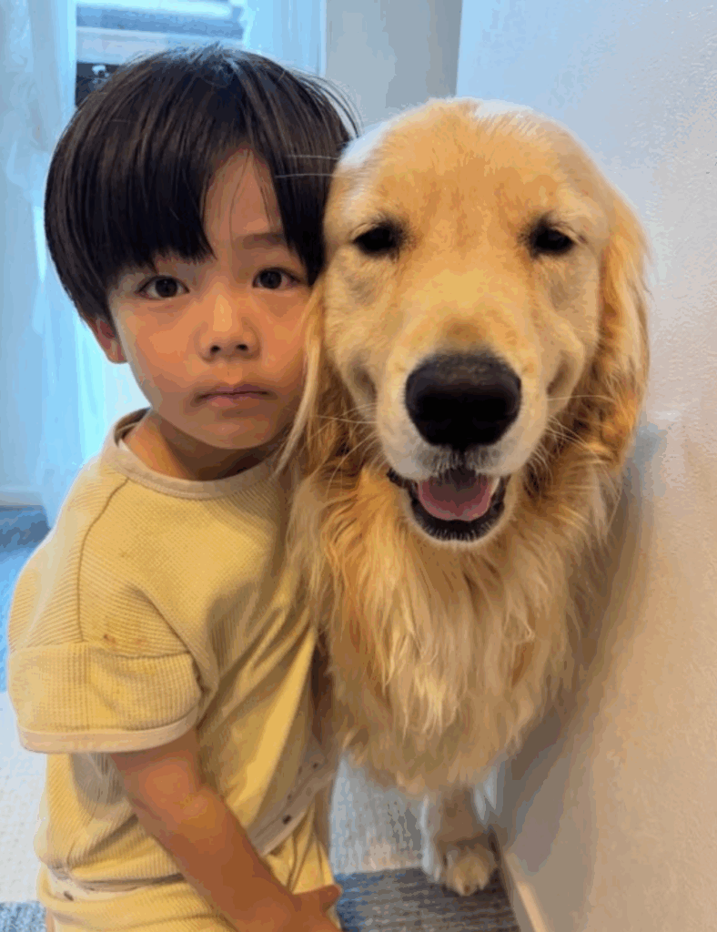 現在の息子さんとエルくん（＠yuu160cmさんより提供）