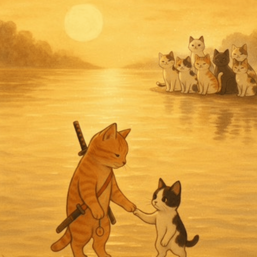 スズくんと先住猫③(@inu_neko_yamaboushinokiさんより提供)