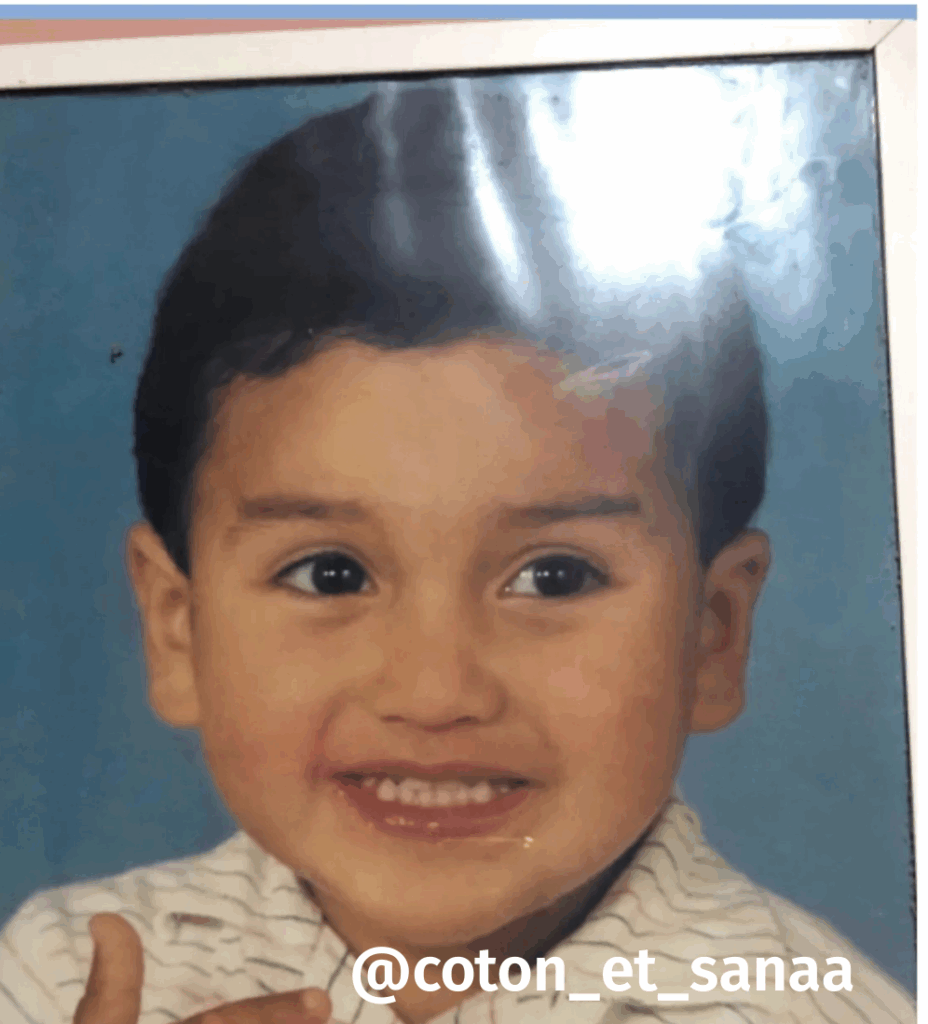 幼い頃のパパさん（＠coton_et_sanaaさんより提供）