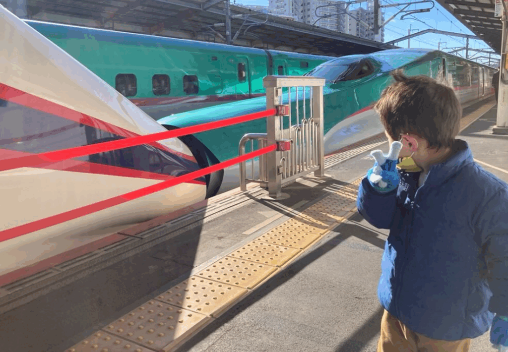 新幹線の連結を見に行ったよ（@mikk.a.roomaさんより提供）
