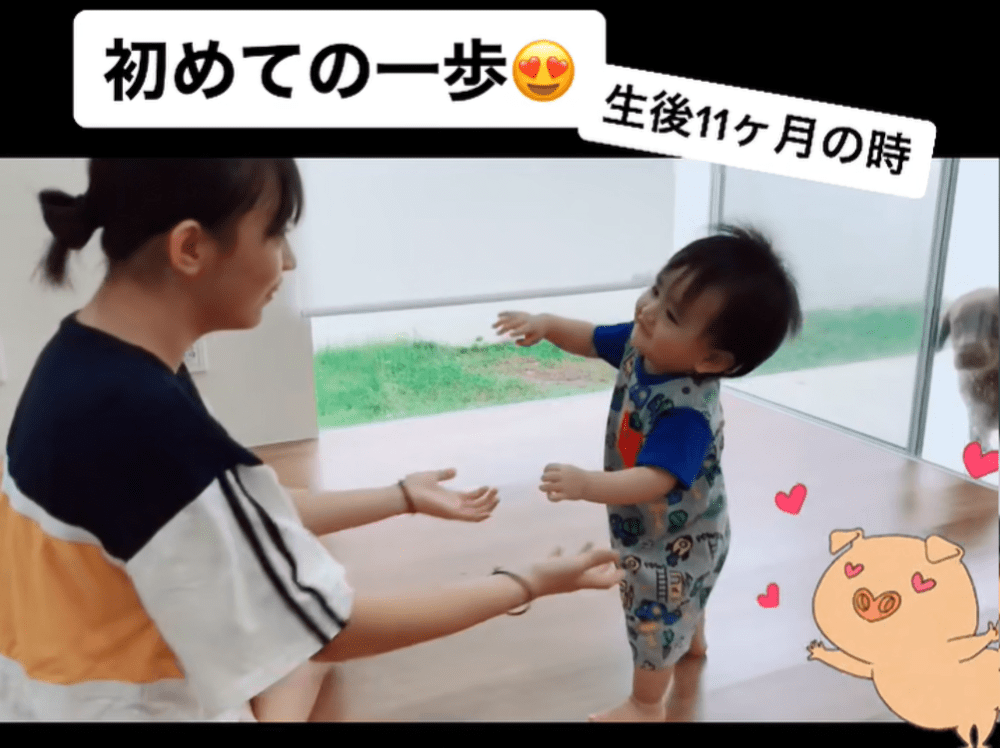 長女さんに向かって歩く次男くん②（＠fumi645さんより提供） – ほ・と