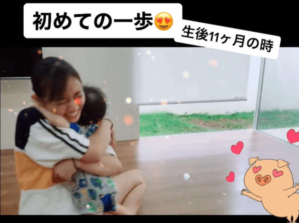 長女さんに向かって歩く次男くん④（＠fumi645さんより提供）