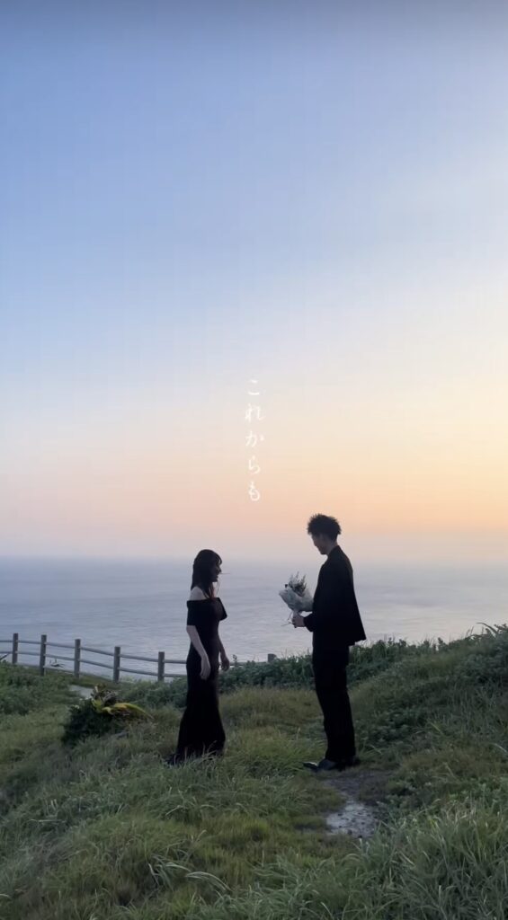 美しい景色でウエディングフォト（＠2000_onikuさんより提供）