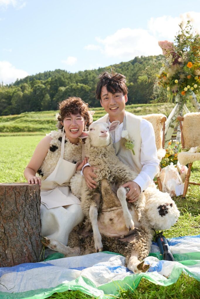 結婚式の様子①（＠akiha_hitsujigirlさんより提供）