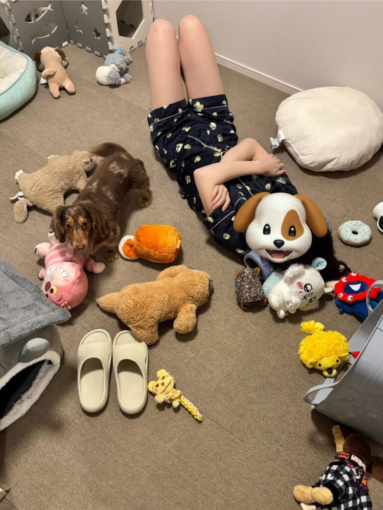 生理痛がひどくて寝ていると…（＠cayanooonさんより提供）