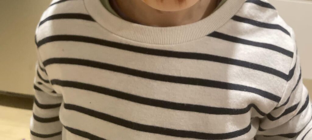 息子さんの驚きの姿（＠mio.22222さんより提供）