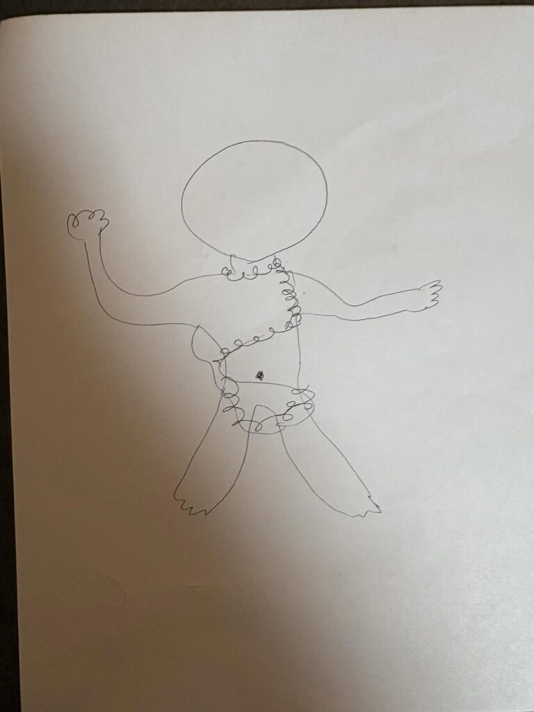 旦那さんが描いた絵（＠maimaibuta1101さんより提供）