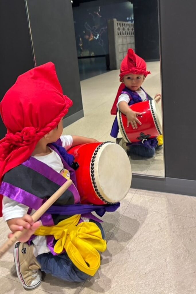 エイサーの衣装、似合うかな？（＠senayuri_gramさんより提供）