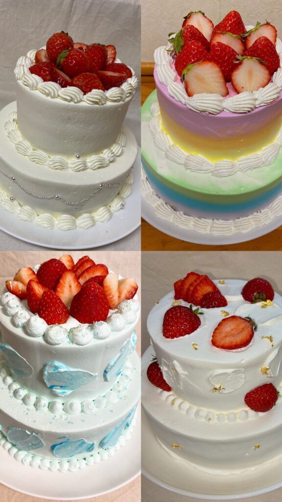 これまでに制作したケーキ（＠i010_511さんより提供）