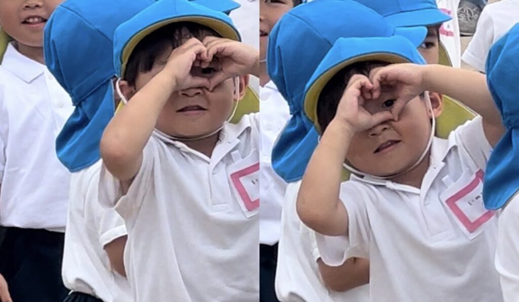 【実際の写真】息子さんの行動