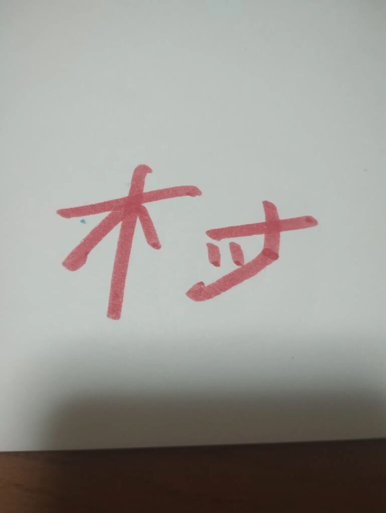 甥っ子さんが書いた「村」（＠fuppiy.09さんより提供）