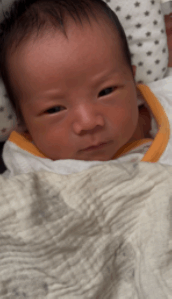 「イケメン」と言われた息子さん（＠yua.nagi_05010708さんより提供）