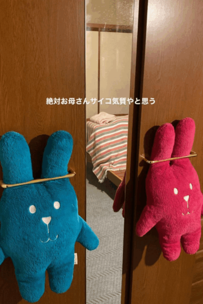 飾られたぬいぐるみ（＠uitearukuhaさんより提供）