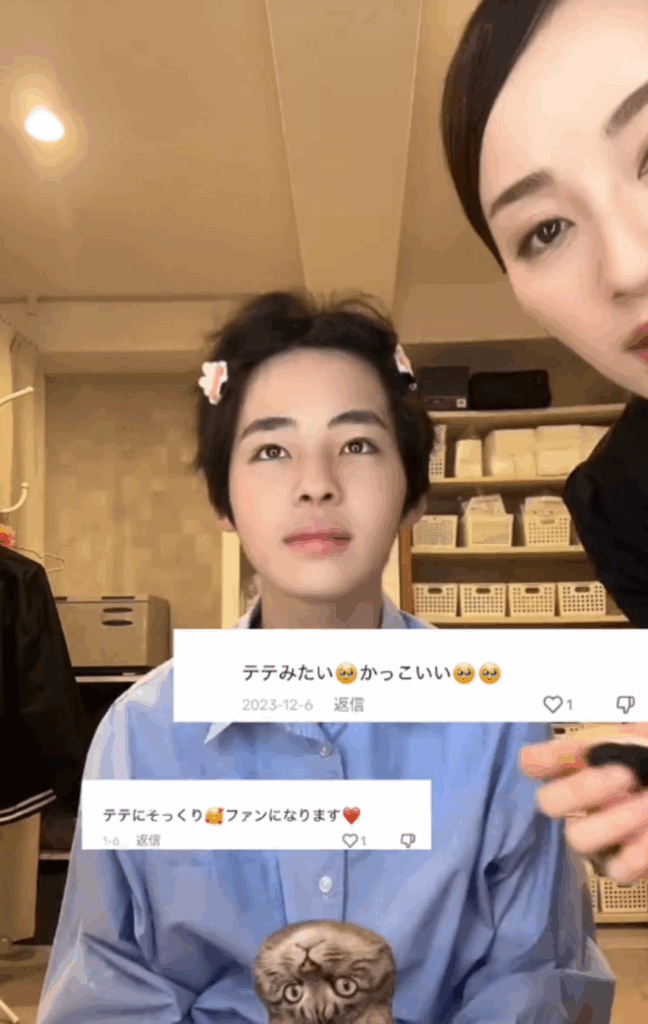 中学3年生の息子さんにメイク（@around40beautyさんより提供）