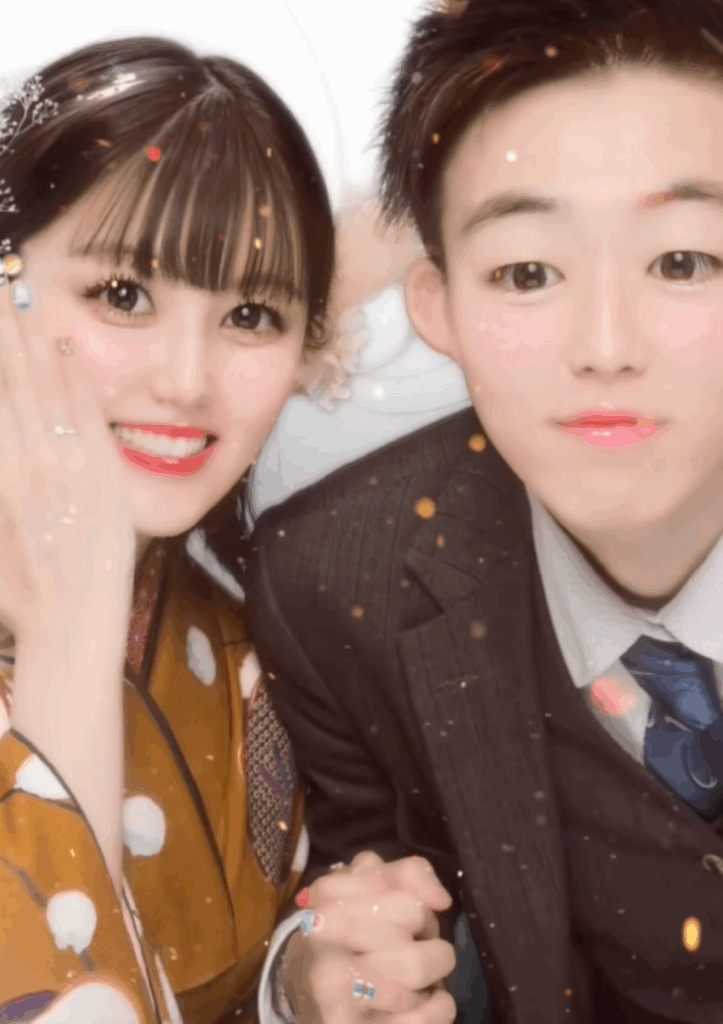 卒業式後の2人（＠2000_onikuさんより提供）