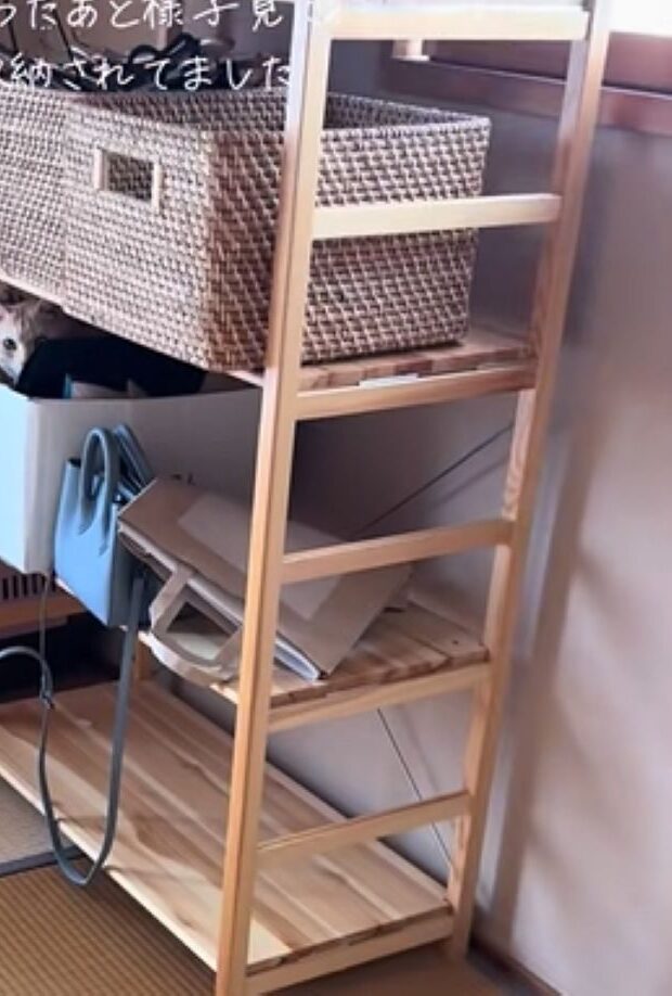 来客があった日。部屋に戻ると棚に違和感。　→近づいてみると…”違和感の正体”に「コンパクト収納」「ハッピーセット」「なんてお片付け上手」