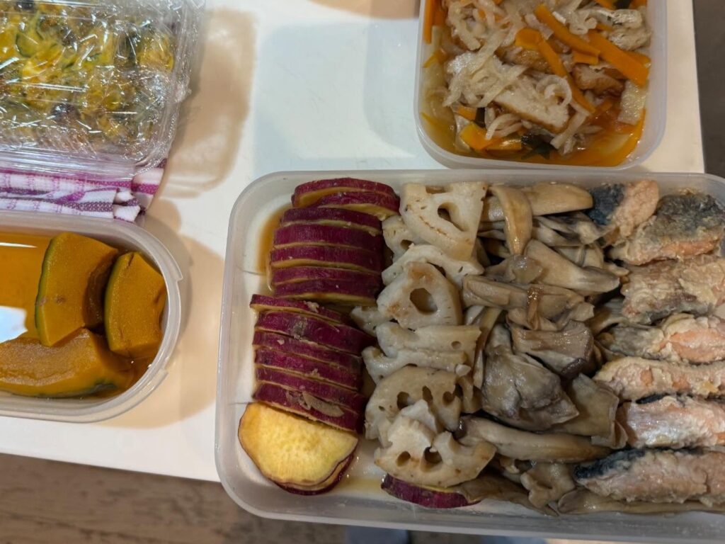 産後の嫁を気遣いお母さんが作ったおかず（＠maki0926さんより提供）