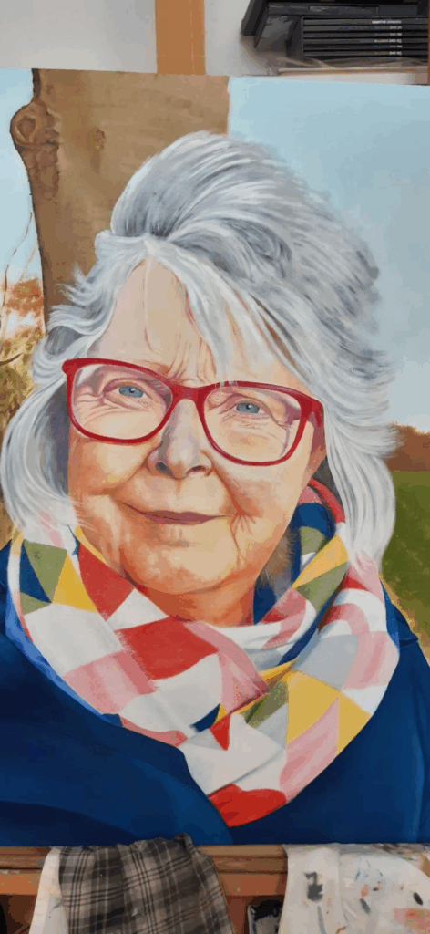 アーティストであるおじいちゃんが描いた絵（＠mieko.kosodateさんより提供）