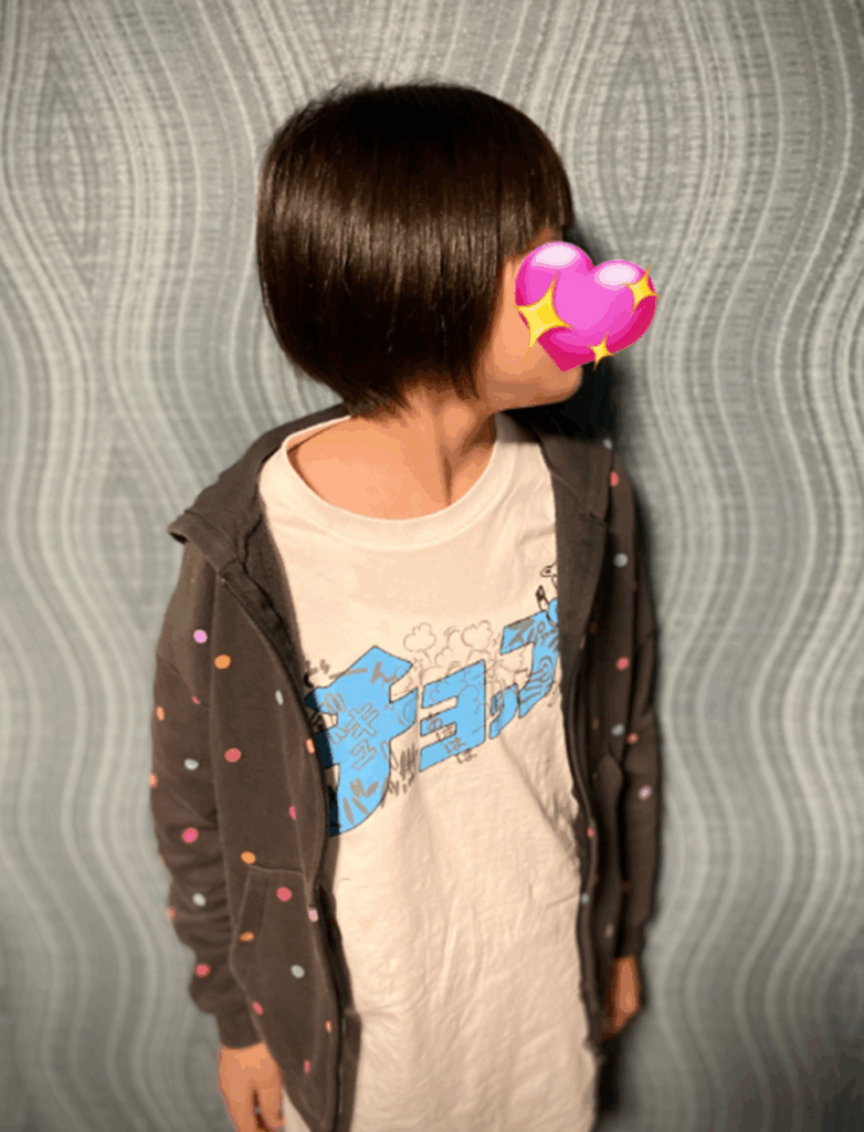 髪の毛を切った後（＠sabachikubiさんより提供）