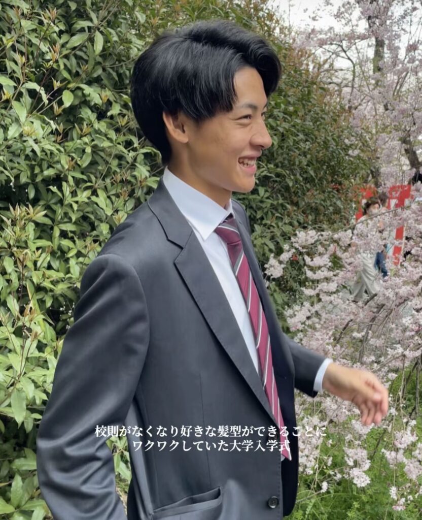 大学入学式を迎えた日（＠ueta1.coさんより提供）