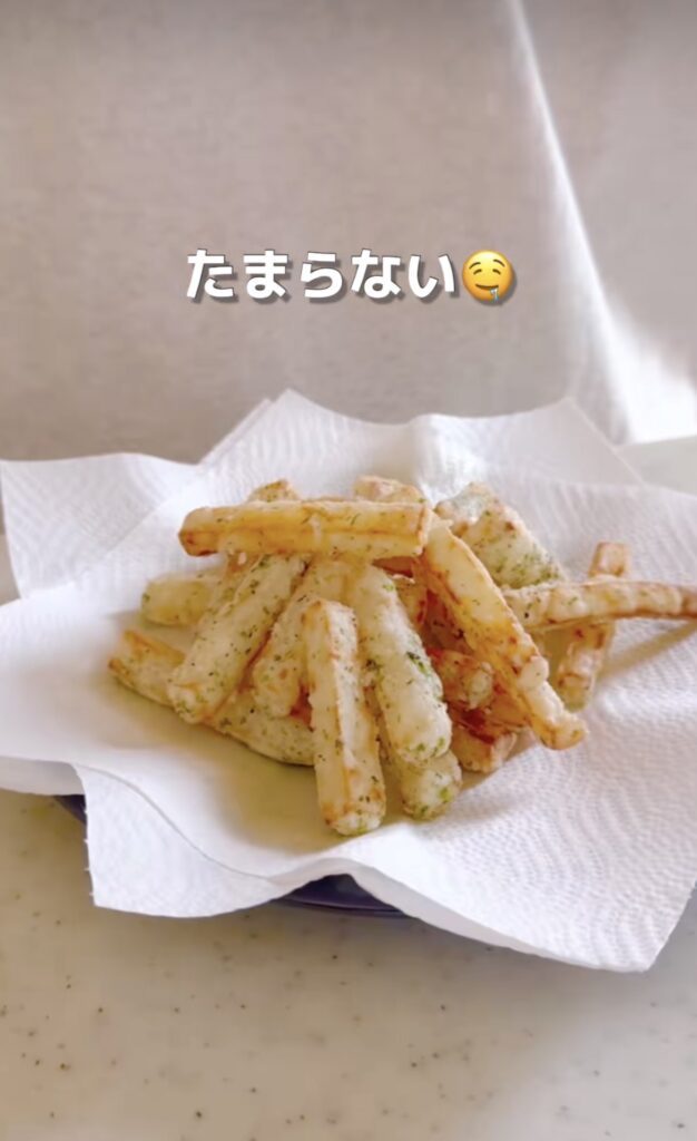 完成したフライド大根（＠tara_cookingさんより提供）