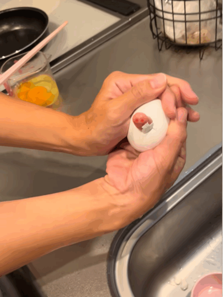 卵から指が産まれたよ！（@katsuobushi__0071さんより提供）