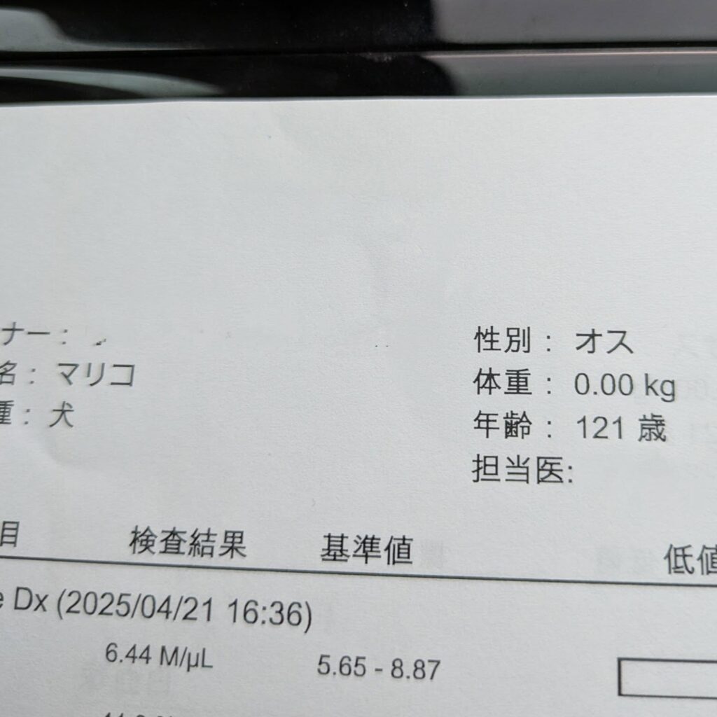 プロフィールを見てびっくり！（@8055marikoさんより提供）