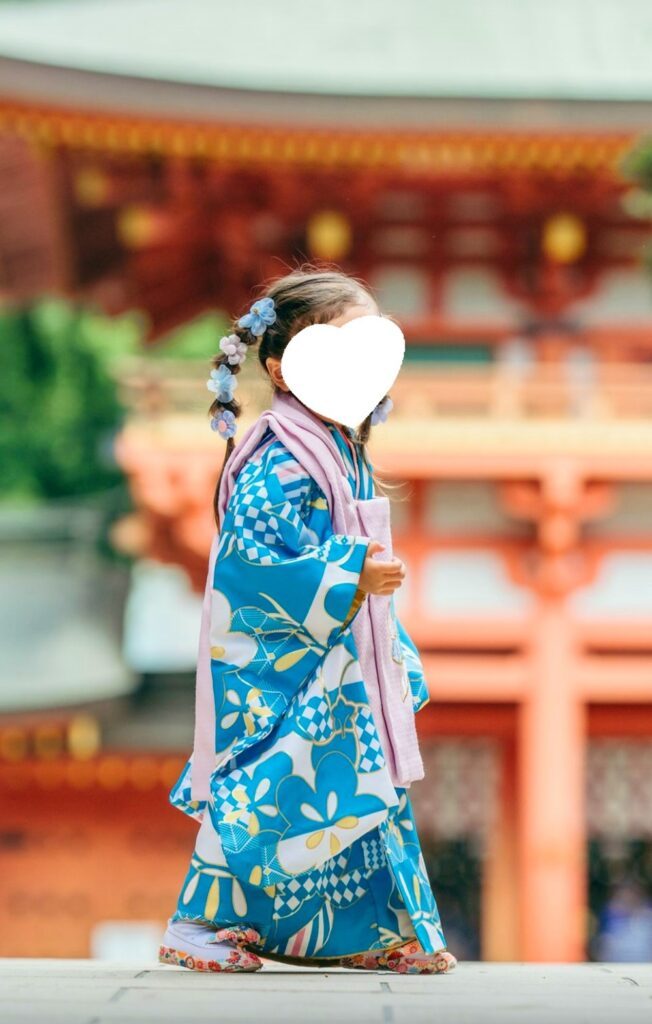 お孫さんの七五三写真（@iwate_kuishinboさんより提供）