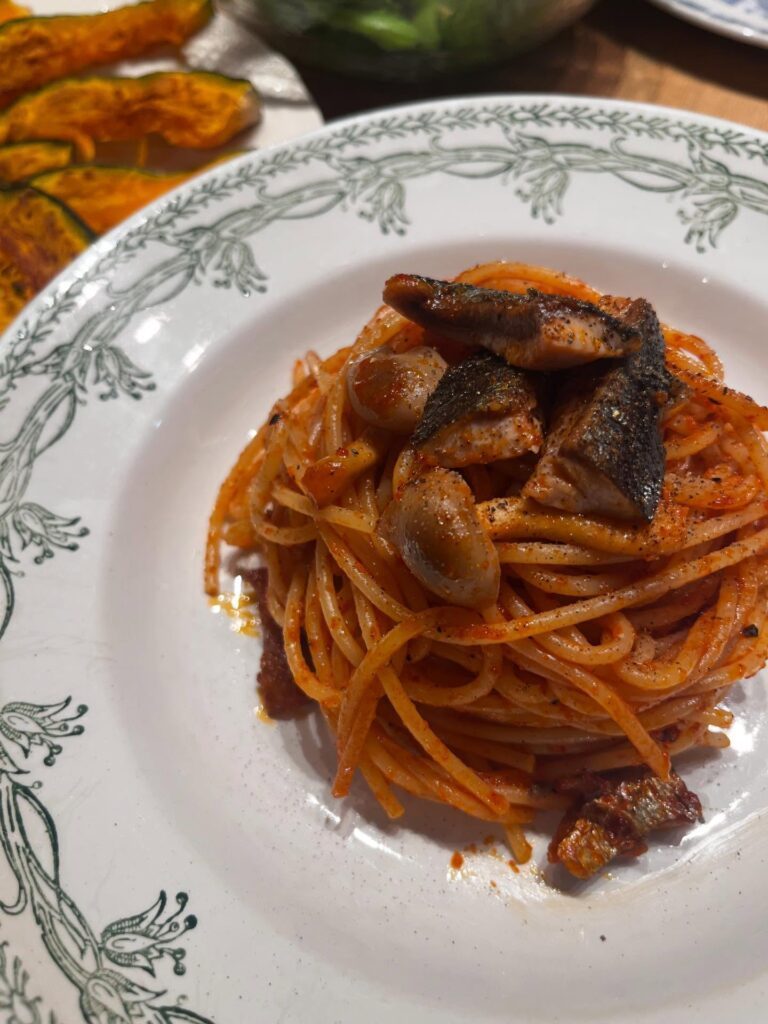 秋刀魚のパスタ（＠lacolline3さんより提供）