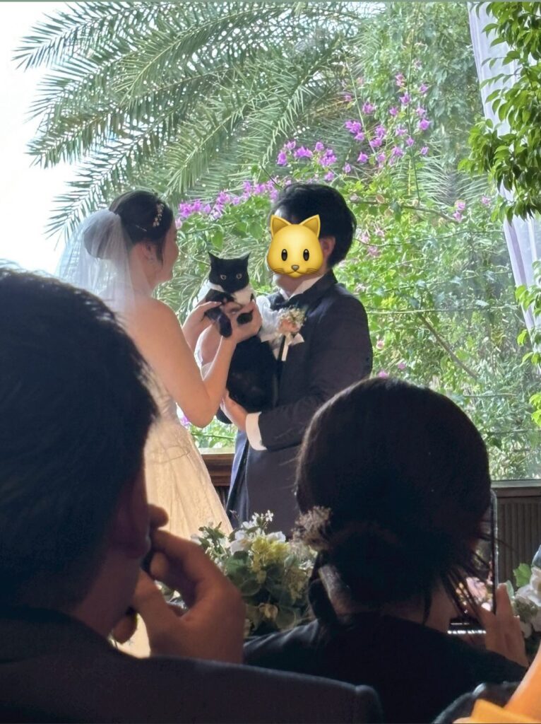 結婚式での様子①（＠bellebon_1225さんより提供）