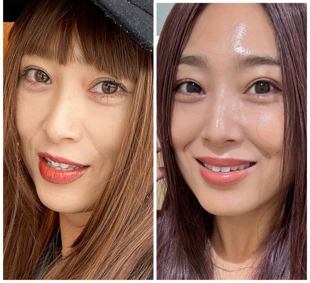 トレーニングを行う前と後（@sugarcranz_beauty_healthさんより提供）