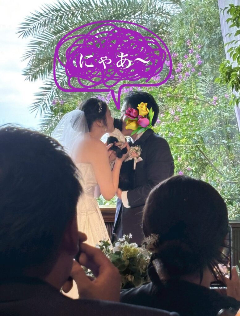 結婚式での様子②（＠bellebon_1225さんより提供）