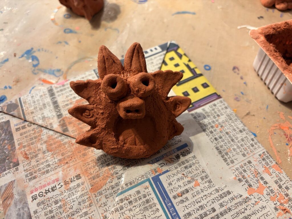 ＠bambie_owさんが作ったシーサー（＠bambie_owさんより提供）