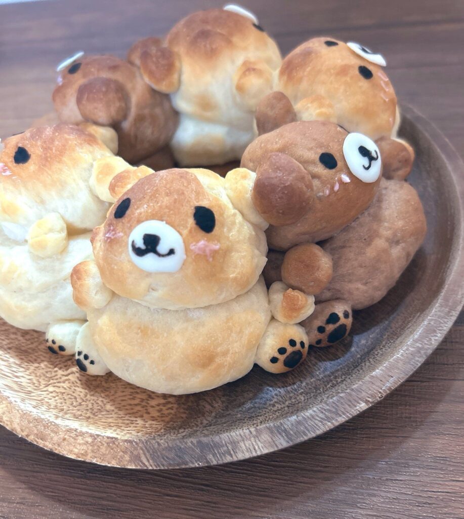 完成した「くまの3Dちぎりパン」（＠jinri1223さんより提供）