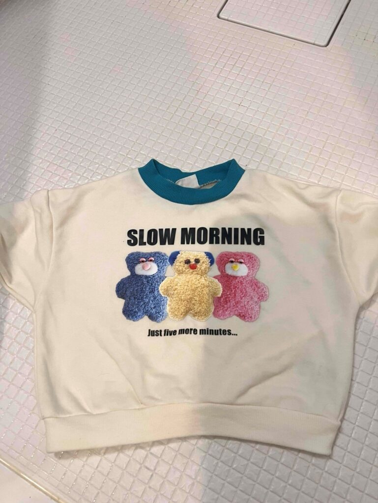 洗濯後のトレーナー（＠Chamcham202501さんより提供）