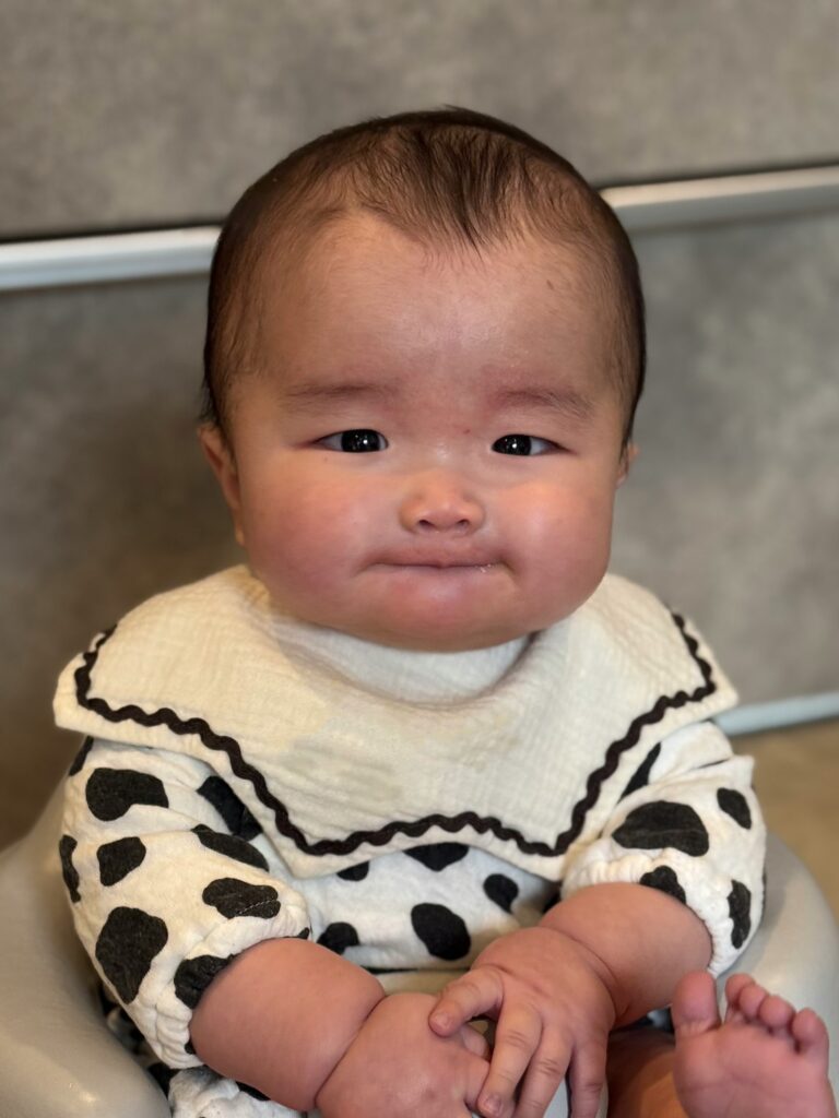 【実際の写真】息子さんの表情