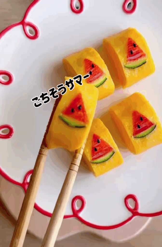 夏らしい卵焼き（@tomochu15さんより提供）