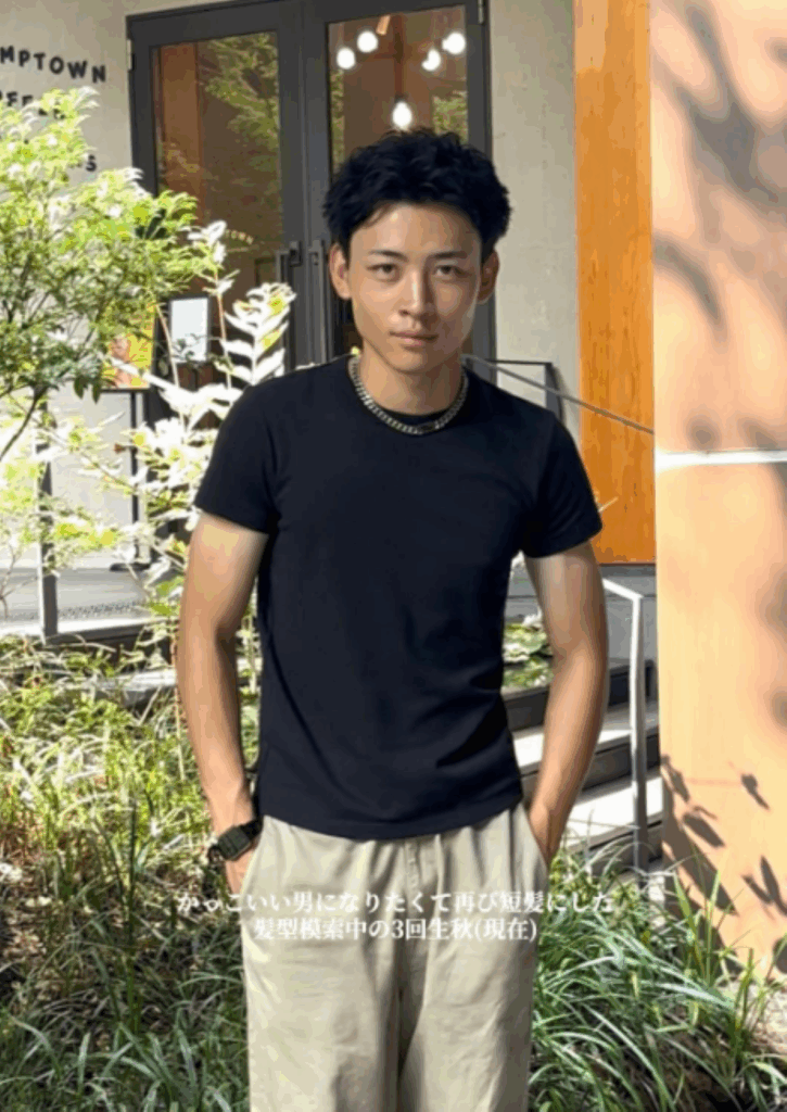 現在・再び短髪へ（＠ueta1.coさんより提供）